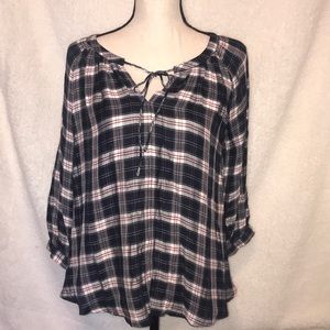 Loft Plaid Top 👛